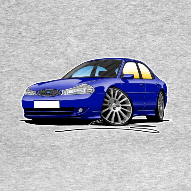 Ford Mondeo (Mk2) ST200 Blue Caricature Art by y30man5